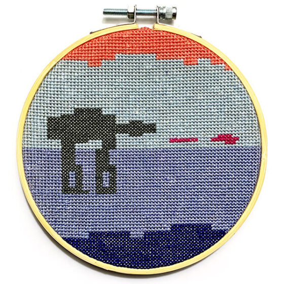 Star Wars: The Empire Strikes Back Atari 2600 retro video game cross-stitch STITCH-BIT by Bryan.