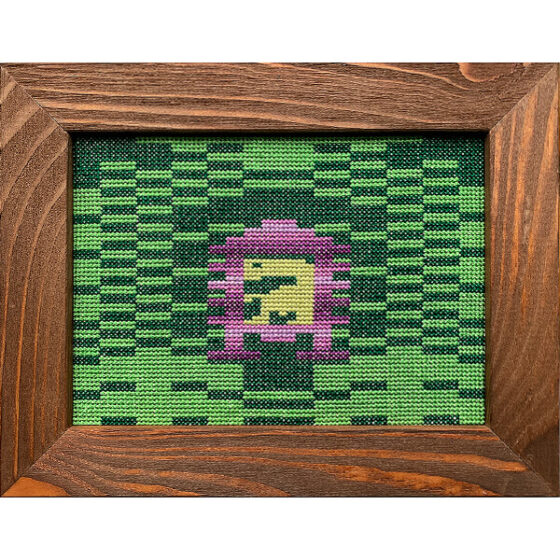 E.T. the Extra-Terrestrial Atari 2600 retro video game cross-stitch STITCH-BIT by Bryan.