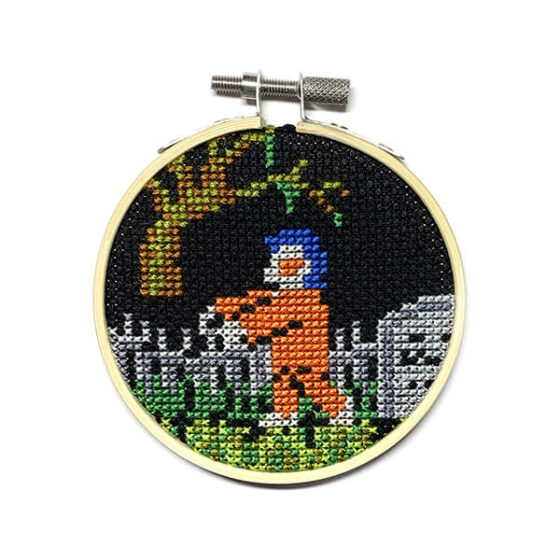 Ghosts ‘n Goblins Nintendo NES retro video game cross-stitch STITCH-BIT by Bryan.