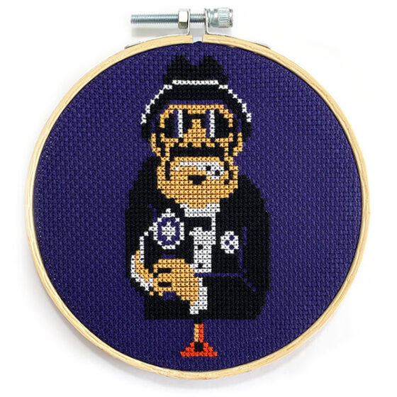 Hogan's Alley Nintendo NES retro video game cross-stitch STITCH-BIT by Bryan.