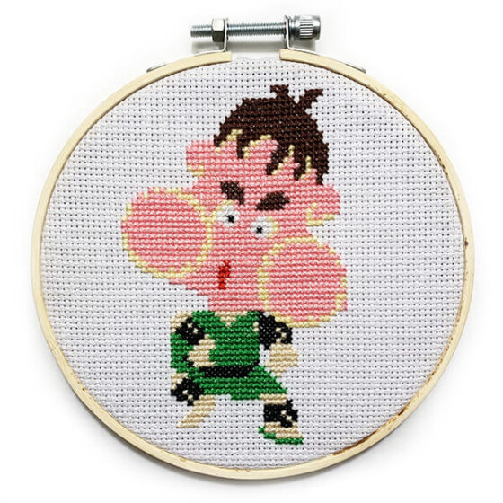 Kid Niki Death Breath Nintendo NES retro video game cross-stitch STITCH-BIT by Bryan.