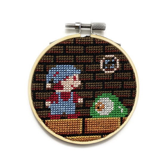 Milon’s Secret Castle Nintendo NES retro video game cross-stitch STITCH-BIT by Bryan.