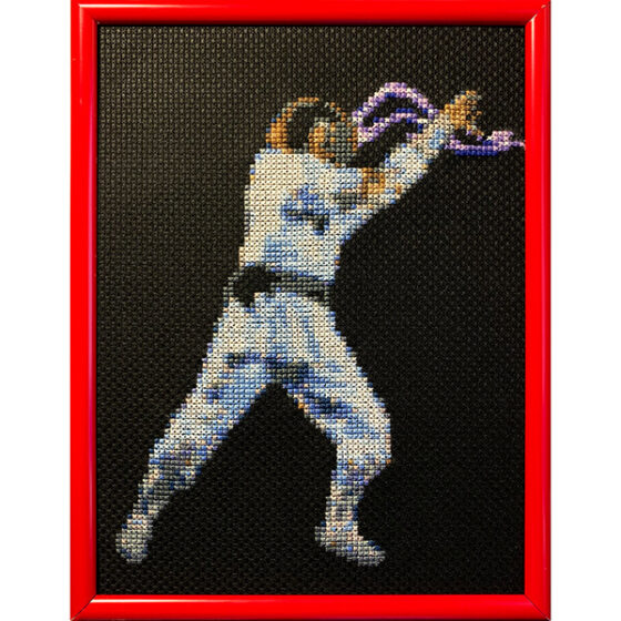 Mortal Kombat Raiden arcade retro video game cross-stitch STITCH-BIT by Bryan.