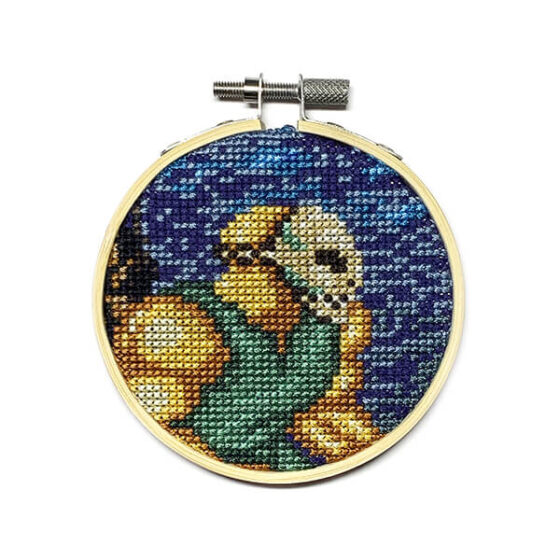 Splatterhouse 2 Sega Genesis retro video game cross-stitch STITCH-BIT by Bryan.