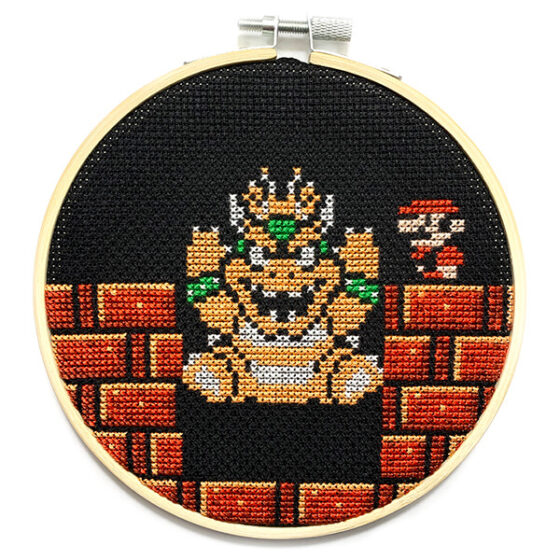 Super Mario Bros. 3 Nintendo NES retro video game cross-stitch STITCH-BIT by Bryan.