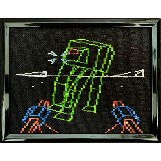 Star Wars: The Empire Strikes Back Commodore 64 retro video game cross-stitch STITCH-BIT by Bryan.