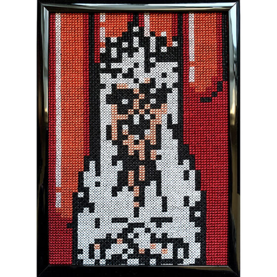 Monster Party Nintendo NES retro video game cross-stitch STITCH-BIT by Bryan.