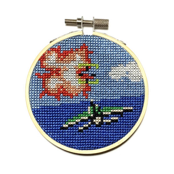 Top Gun Nintendo NES retro video game cross-stitch STITCH-BIT by Bryan.