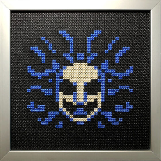 Castlevania Medusa Nintendo NES retro video game cross-stitch STITCH-BIT by Bryan.