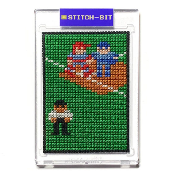 Tecmo Baseball Nintendo NES retro video game cross-stitch STITCH-BIT by Bryan.