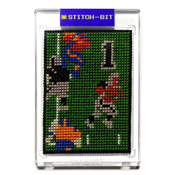 Tecmo Bowl Bo Jackson Nintendo NES retro video game cross-stitch STITCH-BIT by Bryan.