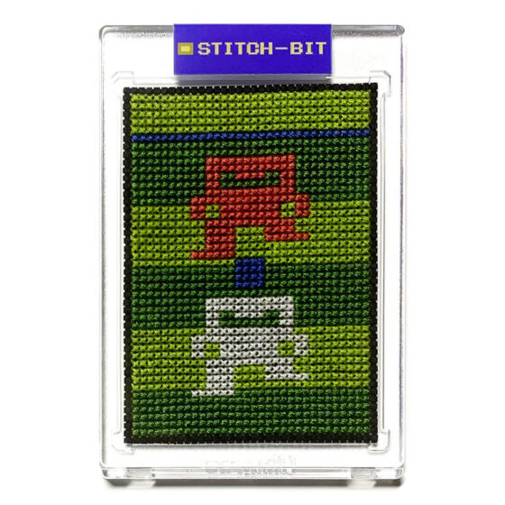 Football Atari 2600 retro video game cross-stitch STITCH-BIT by Bryan.