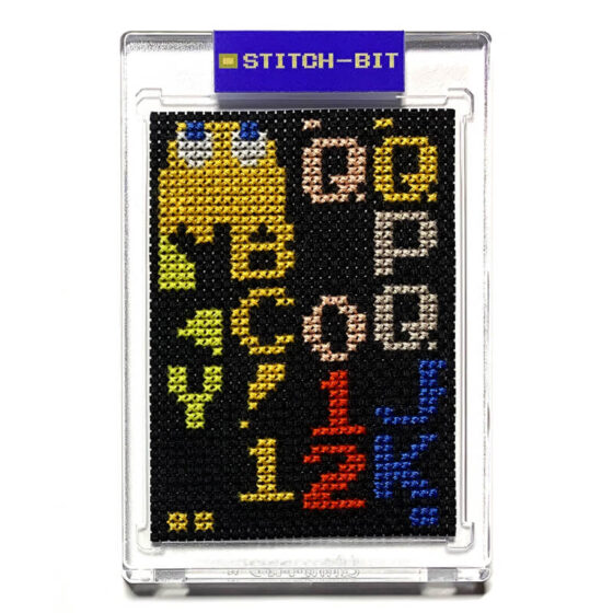 Pac-Man Arcade map 256 glitch retro video game cross-stitch STITCH-BIT by Bryan.