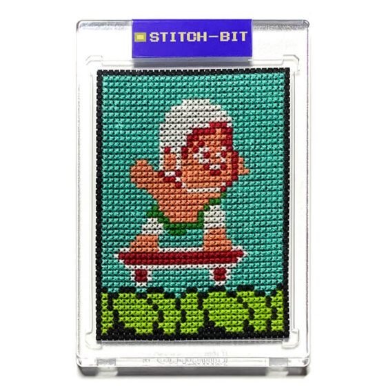 Adventure Island Nintendo NES retro video game cross-stitch STITCH-BIT by Bryan.