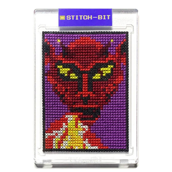 Satan's Hollow arcade retro video game cross-stitch STITCH-BIT by Bryan.