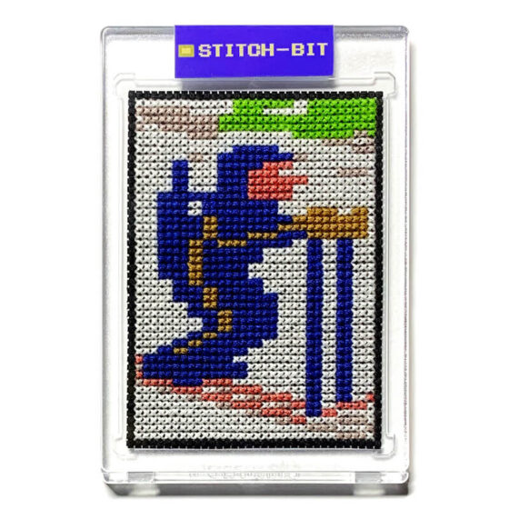 Winter Games Atari 7800 retro video game cross-stitch STITCH-BIT by Bryan.