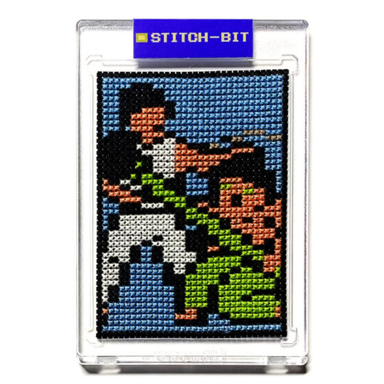 Yie Ar Kung-Fu Commodore 64 retro video game cross-stitch STITCH-BIT by Bryan.