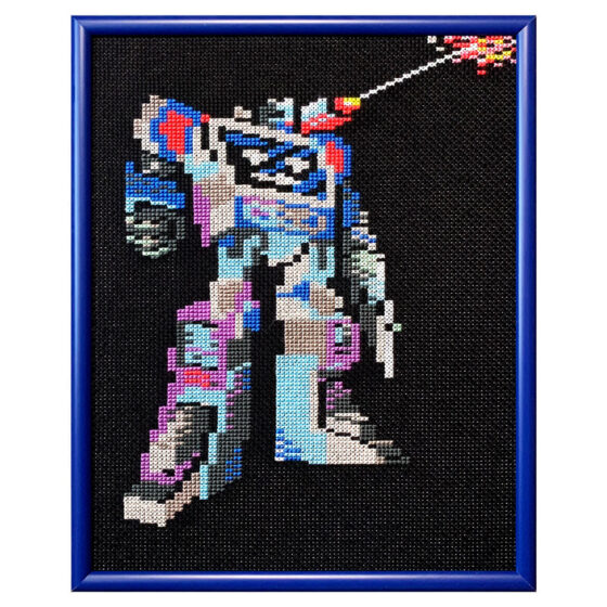 Transformers Soundwave Commodore 64 retro video game cross-stitch STITCH-BIT by Bryan.