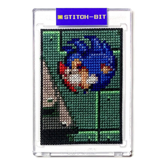 Sonic Spinball Sega Genesis retro video game cross-stitch STITCH-BIT by Bryan.