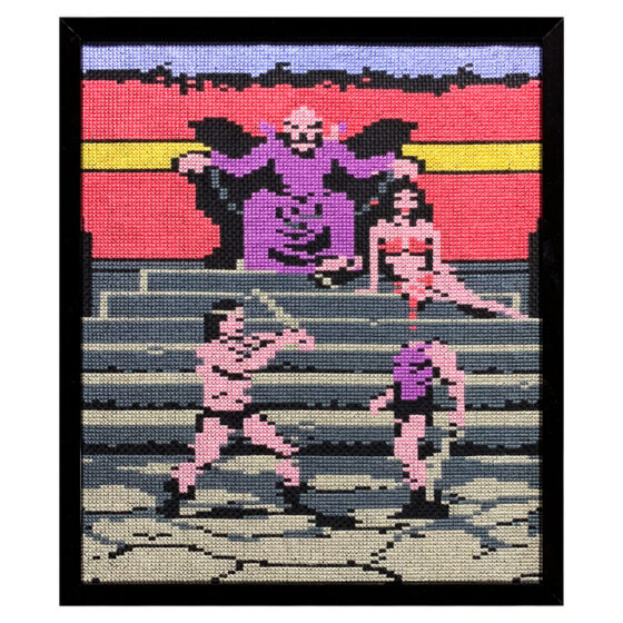 Barbarian Commodore 64 retro video game cross-stitch STITCH-BIT by Bryan.