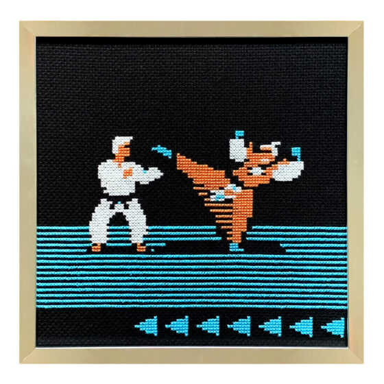 Karateka Apple II retro video game cross-stitch STITCH-BIT by Bryan.