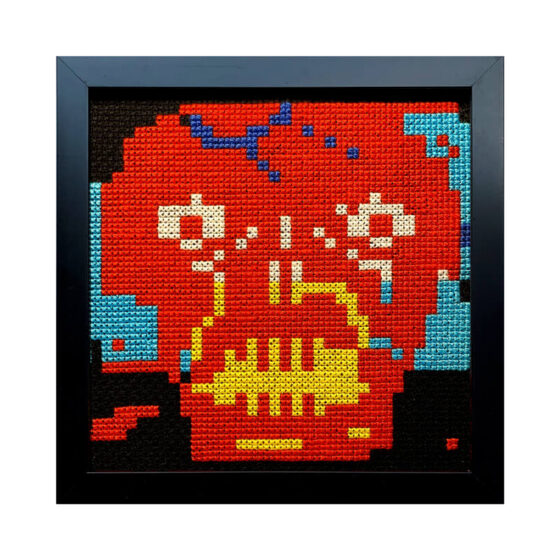 Go to Hell ZX Spectrum retro video game cross-stitch STITCH-BIT by Bryan.